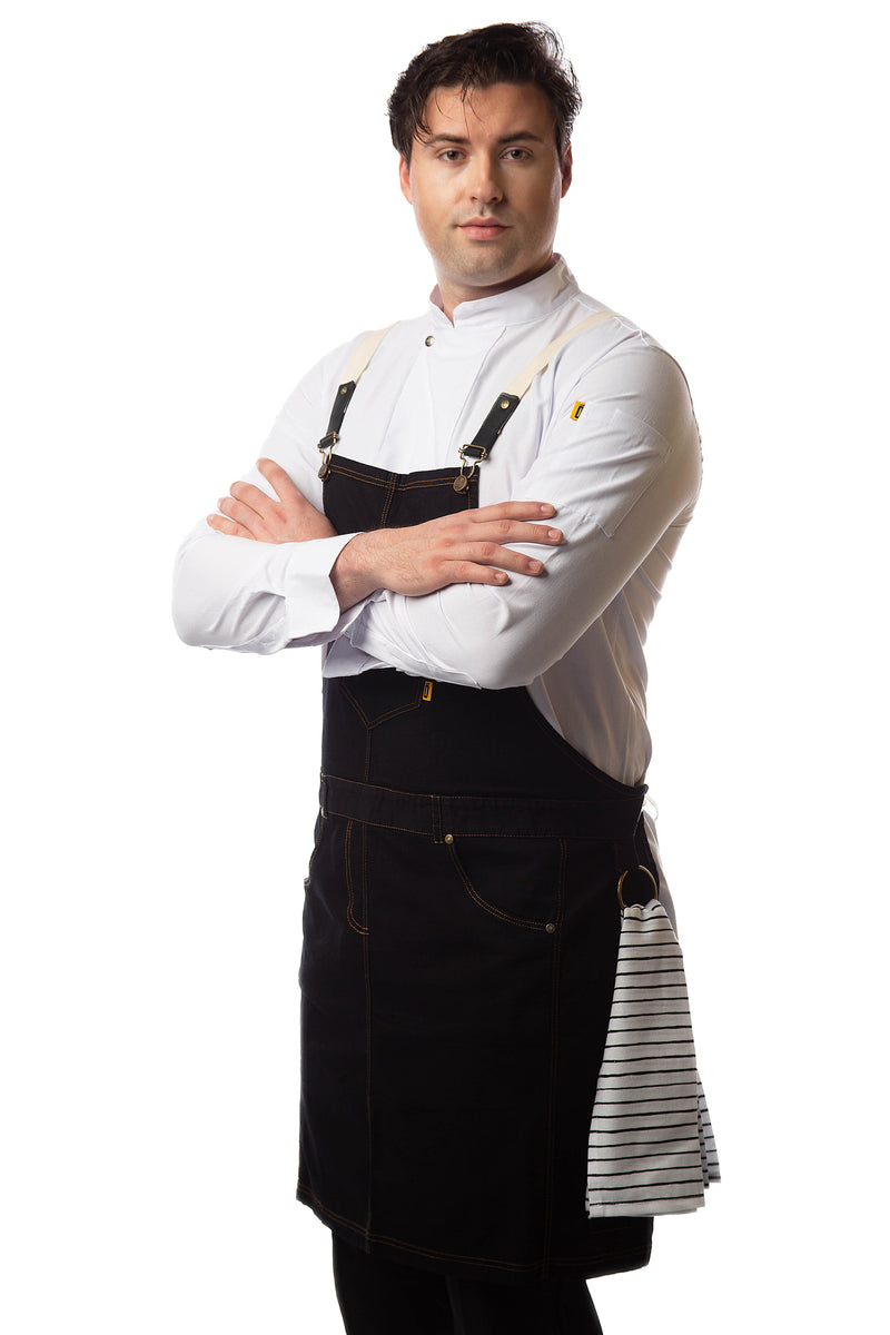 Frankie Bib Apron - Black